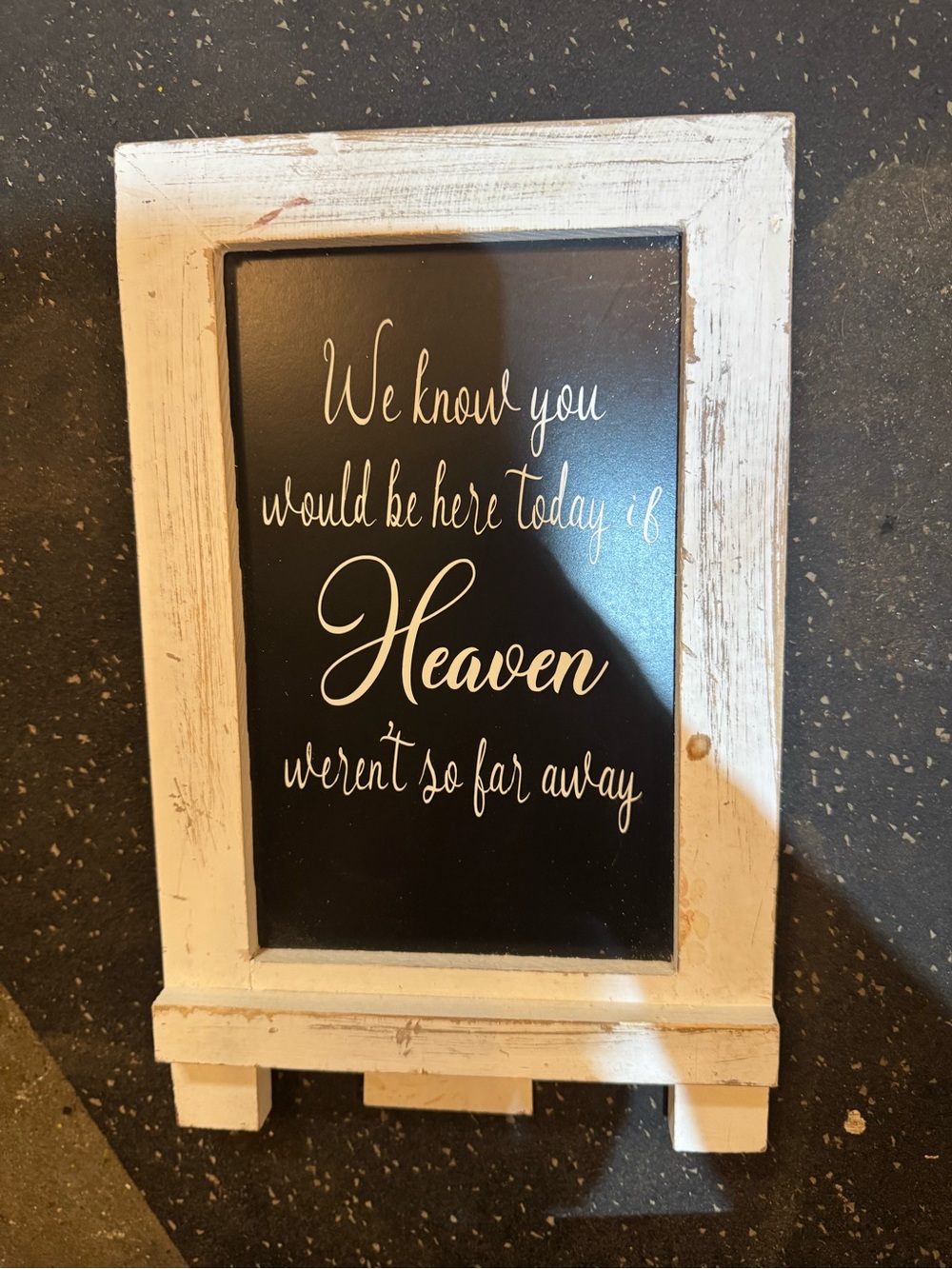 Rustic White Wedding Sign